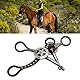 Zerodis Horse Mouth Bit Horse Carved Antique Bronze Rustproof Stainless Steel Horse Snaffle Bit for Horse Racing Horse Mouth Bit Stainless Steel Horse Mouth