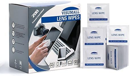Lens Cleaning Wipes,Disposable, Quick Drying, Streak Free,Ndividually Wrapped, Cleansing Cloths Great for Eyeglasses, Tablets, Camera Lenses, Screens, Keyboards-Pack of 200