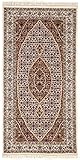 Flor: Wolle, Kette: Baumwolle Nain Trading Indo Täbriz Royal 143x71 Orientteppich Teppich Läufer Beige Handgeknüpft Indien