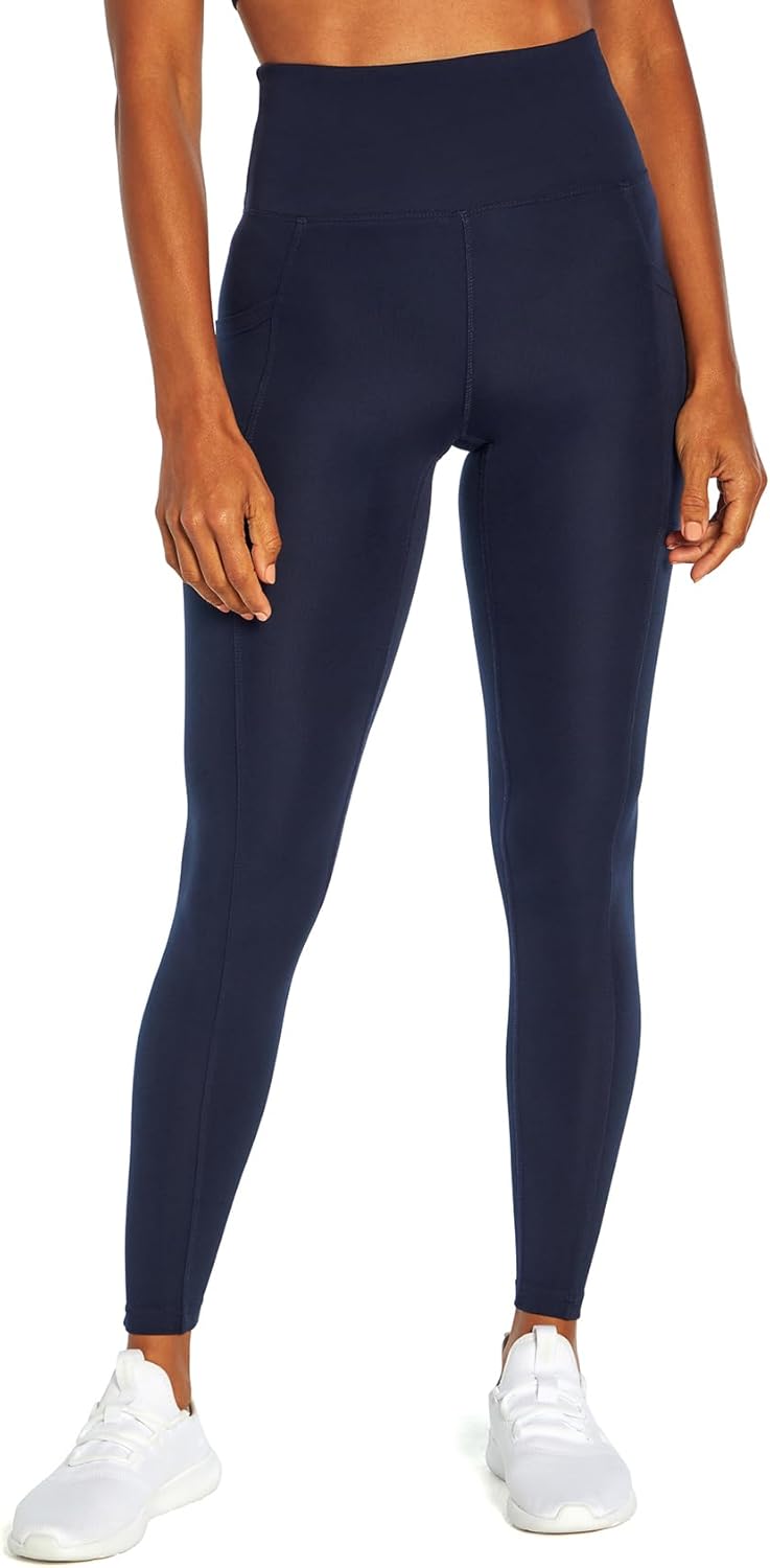 Marika Women's Plus Size Talia High Rise Tummy Control Pocket Legging, Midnight Blue, 2X - Image 2