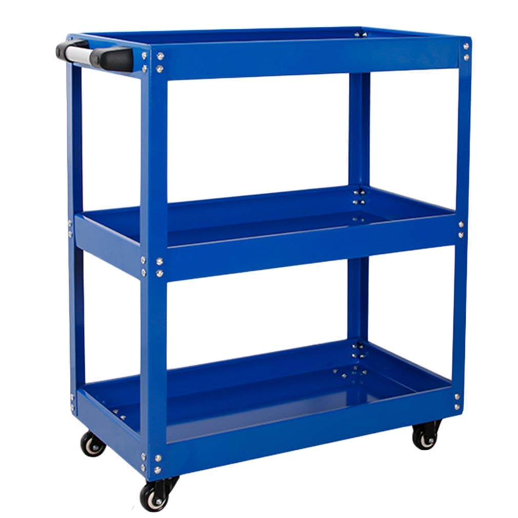 LJYKBFL Heavy-Duty Tool Cart 3-Tier Multifunctional Shelves 100kg Load Capacity for Auto Repairs & Beauty Applications