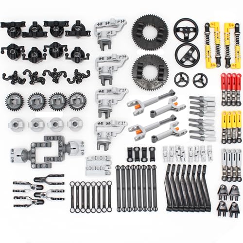 KonHaovF 136PCS Pneumatic Kits - Compatible with Mainstream Technic Parts, Replacement Pieces - Hydraulics, Pump, Push Rod, Connectors