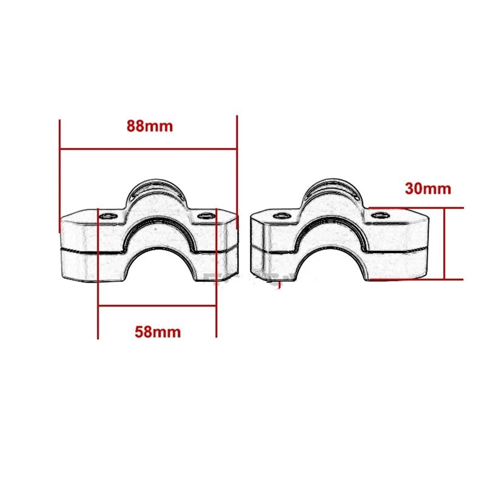 Rehausseur De Guidon Pour BMW R1300GS / R1300GS Adventure 2023-2025 - Surélévation 29mm, Recul 29.5mm, Alliage Aluminium - 4