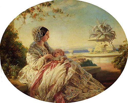 Peinture à l'huile La reine Victoria de Winterhalter peinte à la main par nos maîtres