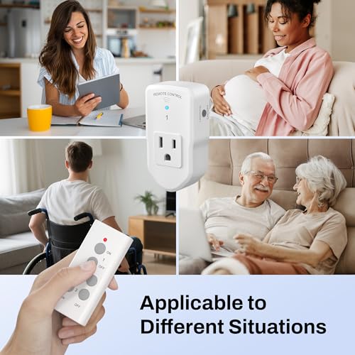 BN-LINK Wireless Remote Control Outlet Electrical Switch for Lights, Fans, Christmas Lights, Small Appliance, 100ft Long Range White (Learning Code, 3 Outlets +1 Remote) 1200W/10A, ETL & FCC Certified by BN-LINK - Image 6