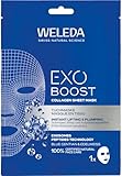 WELEDA Bio Exo Boost Collagen Tuchmaske Blauer Enzian – Naturkosmetik Feuchtigkeit Gesichtsmaske mit Collagen+ Active Complex & EXOSOMES PEPTIDES TECHNOLOGY für straffere Haut & Glow (vegan, 20ml)