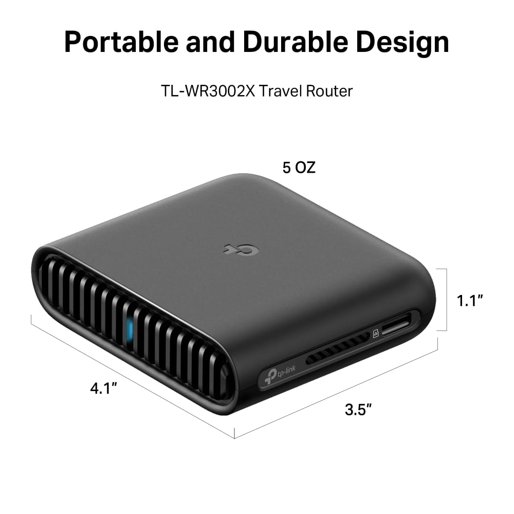 TP-Link TL-WR3002X: Przenośny router AX3000 Wi-Fi 6 z łącznością 2,5 Gb/s, wiele trybów (router, punkt dostępu, przedłużanie, klient itp.) i moc USB-C, idealny do podróży