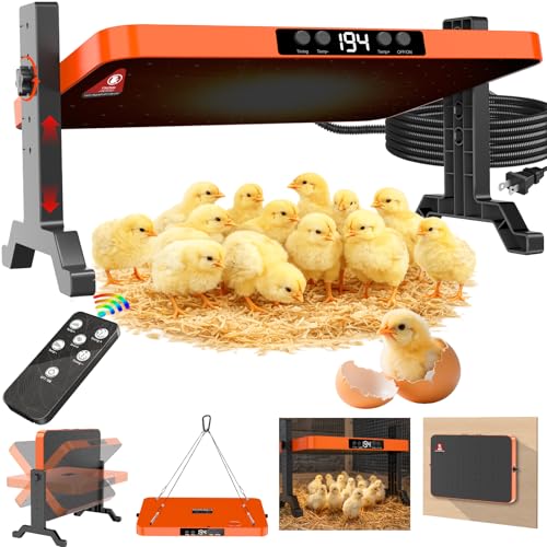 Chicken Coop Heater for Winter,200W Smart Brooder Coop Heater with Overheating Protection,Radiant...