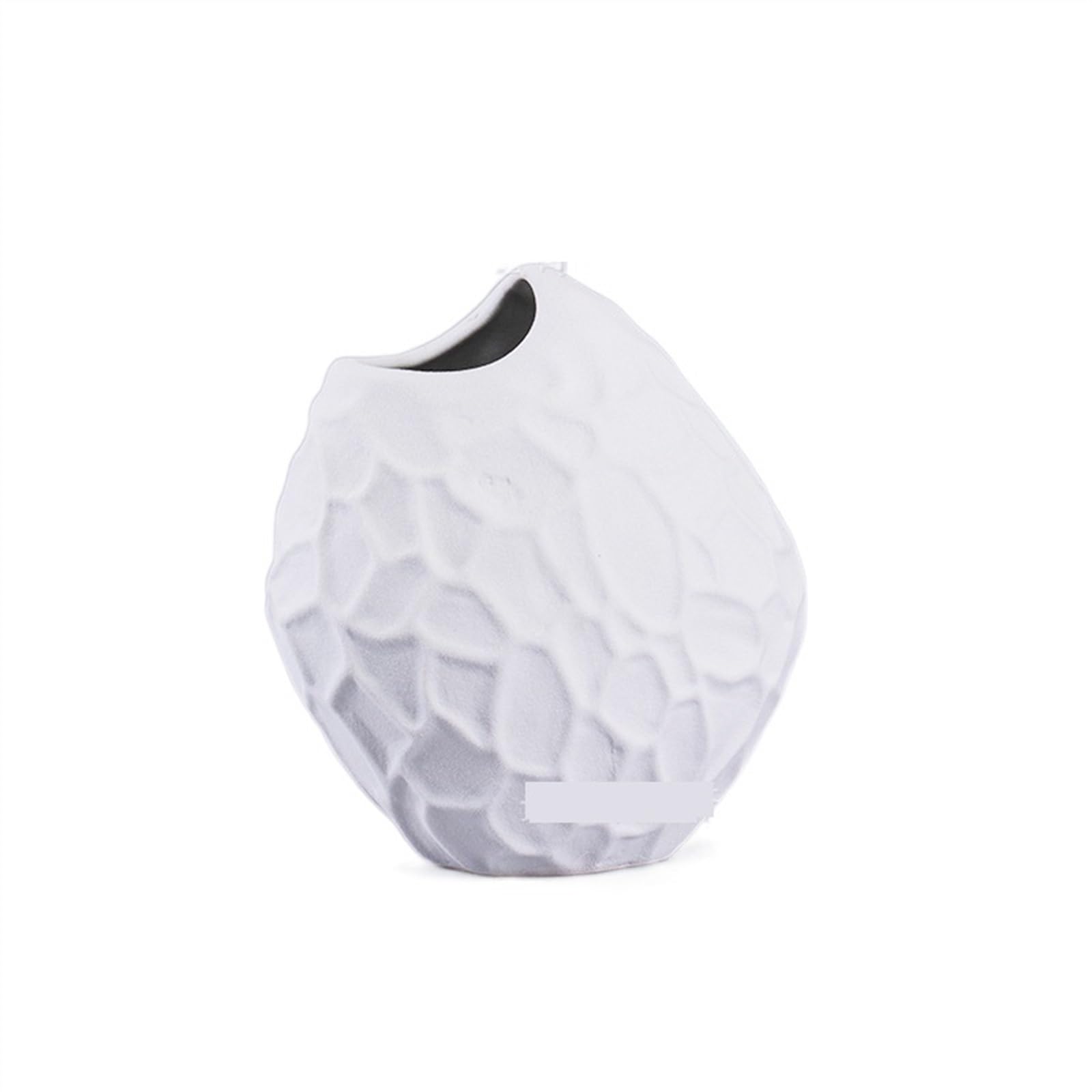 Vase décoratif en aluminium blanc moyen pour illuminer votre salon et vos repas
