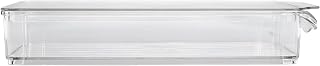 Clear Organizing Bin Large Capacity Transparent Storage Container for Kitchen Bathroom Pantry 1 X Clear Bin 1 X Lid (Narrow and short (with cover))