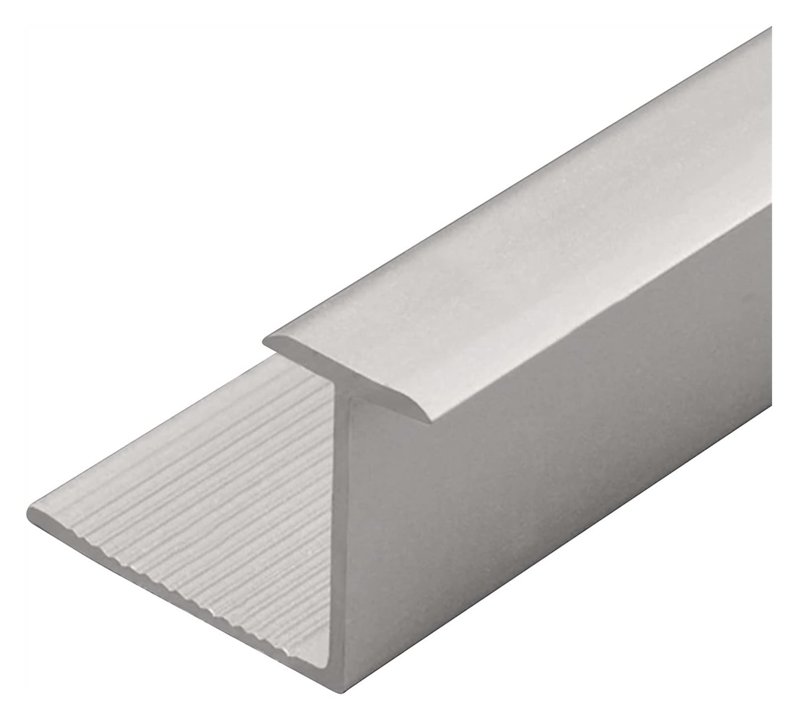 KEuLen Profilo di Transizione, Striscia di Soglia, Striscia di Transizione in Alluminio for Pavimenti Pavimenti in Laminato, soglie di Spazio Personalizzabili(Silver,1cmx1.6cm)