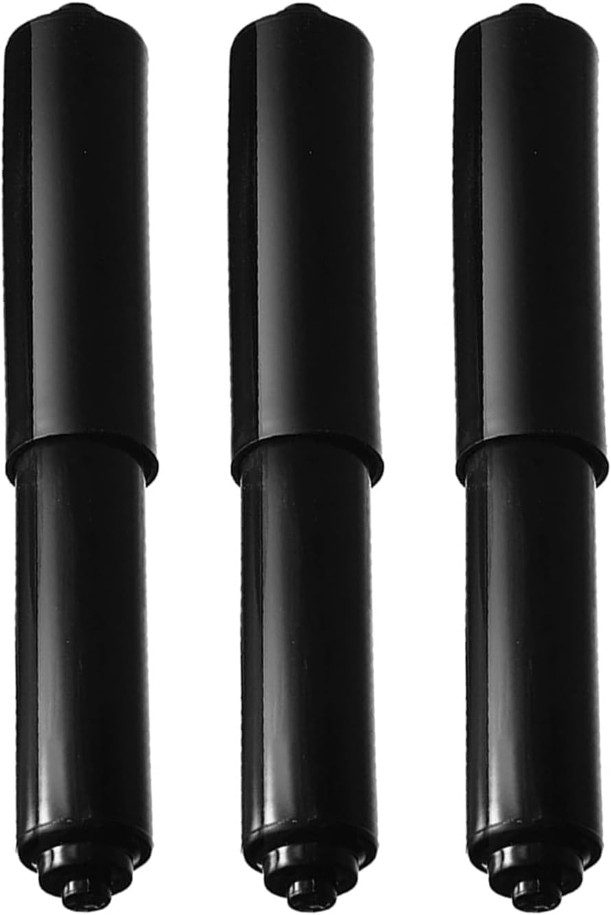 Nlinlin Black 3 Pcs Plastic Toilet Roll Paper Shaft Replacement Flexible Paper Holder Roller Spindles Insert Spring Bathroom Accessories Holder Spring Roller Toilet Paper Holders