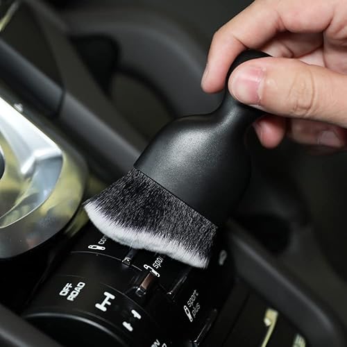 Vista 37 de Cepillo para detalles del interior del automóvil, cepillo de limpieza de cerdas suaves, cepillo para detallar el automóvil, herramienta de limpieza