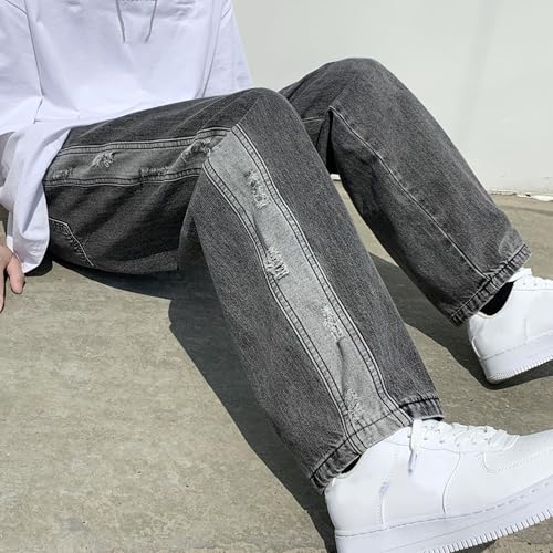 Baggy Jeans for Men Mens Straight Leg Jeans Retro Jean for Men Vintage Streetwear Hip Hop Trendy Denim Pant3