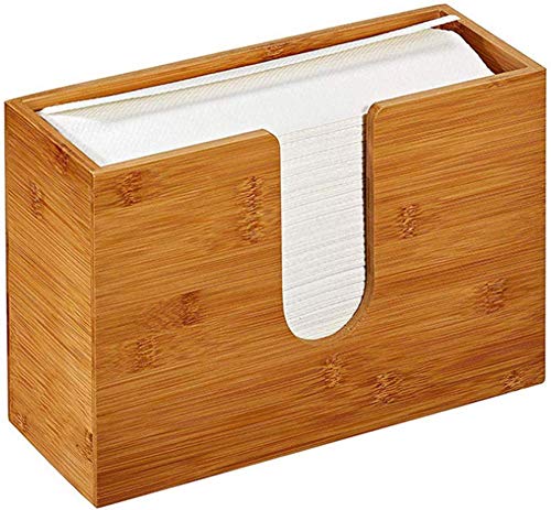 Dispensador De Toallas De Papel De Bambú Hecho De Madera, Soporte para Toallas De Papel Múltiple Montado En La Pared para Encimeras En El Baño Y La Cocina