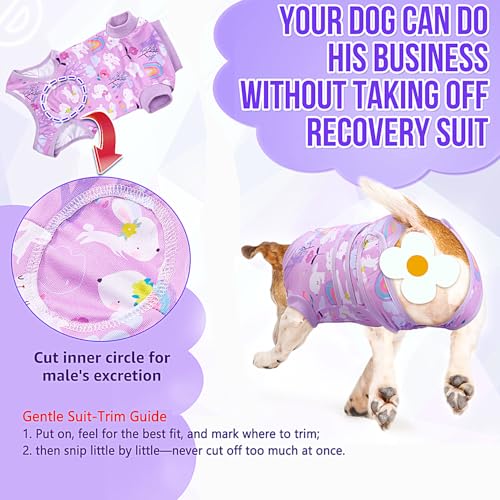 Image of Lukovee Recovery Suit for Dogs, Female Male Spay Neuter Post Surgery Suit