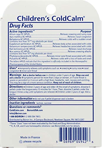 Boiron Children's Coldcalm, 80 Ct #TOP1