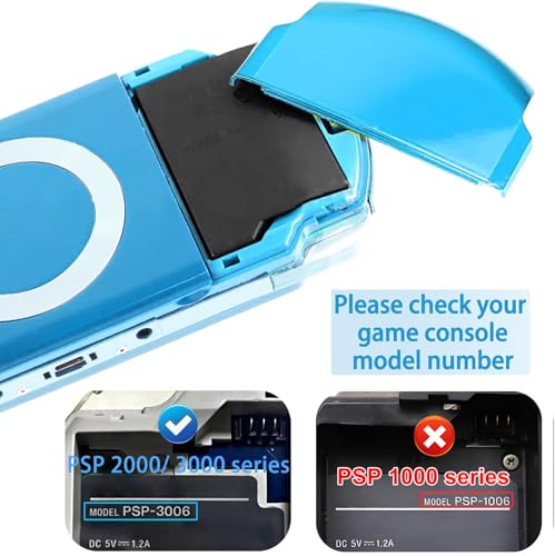Image of OSTENT Battery Protector Cover Door Repair Parts Replacement for Sony PSP 2000 /3000 Color Light Blue