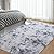 CAROMIO Fluffy Area Rugs for Living Room 9' x 12' Modern Plush and Thick Faux Fur Shag Rug Non-Slip Tie Dye Carpet for Bedroom, Fuzzy Shaggy Rugs for Kids Nursery Dorm, Light Grey