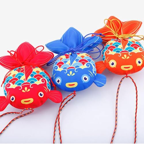 6 Bolsas de Seda Koi China para Regalos y Dulces miniatura 4