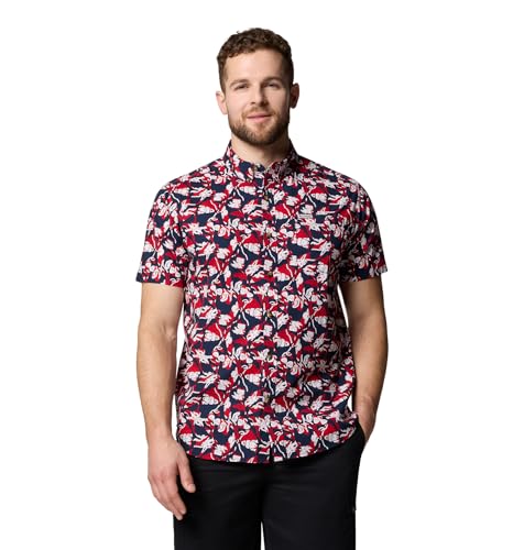 Chemise imprimée à manches courtes Columbia contre la chaleur estivale