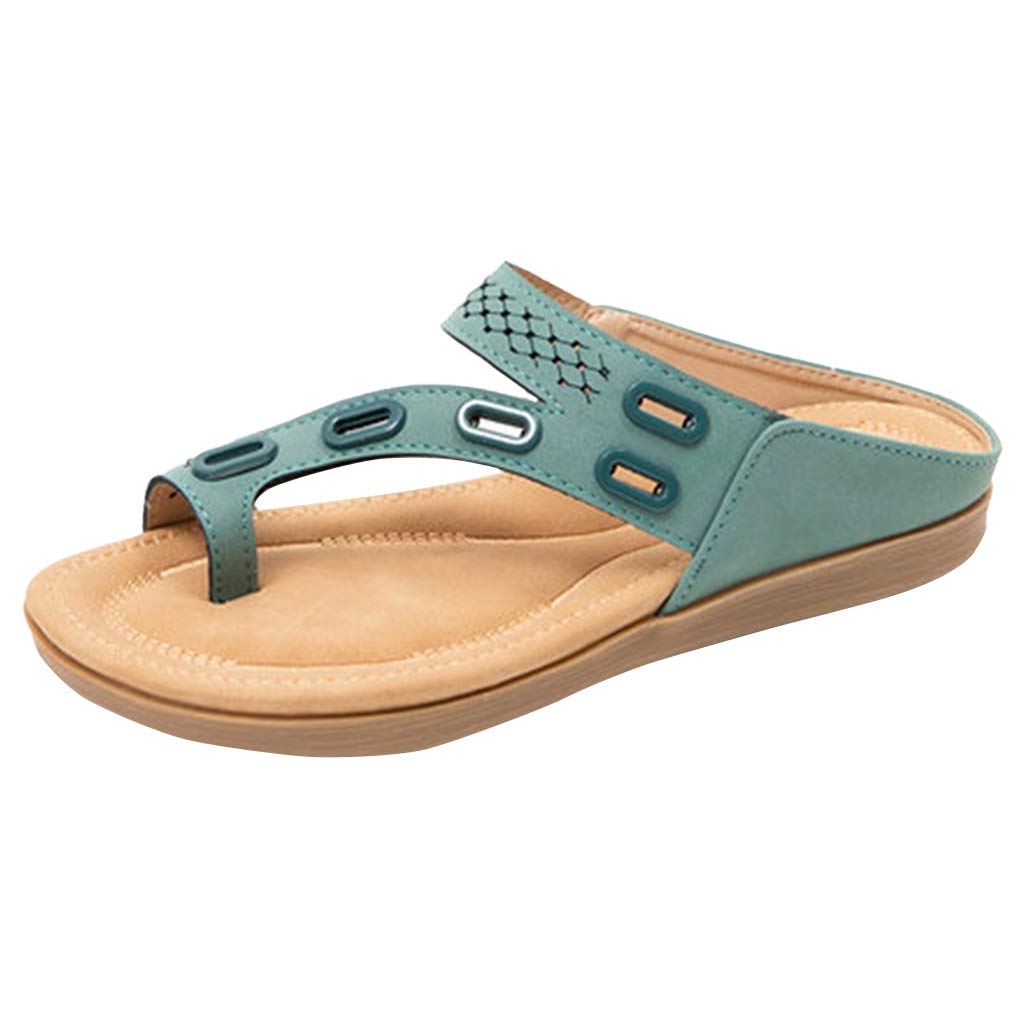 Ladies Orthopedic Comfy Premium Summer Slippers, Hollow Flat Heel Flip Flop  Arch Support Design for Home Shoes Indoor Outdoor (Green 4) : Amazon.nl: ...