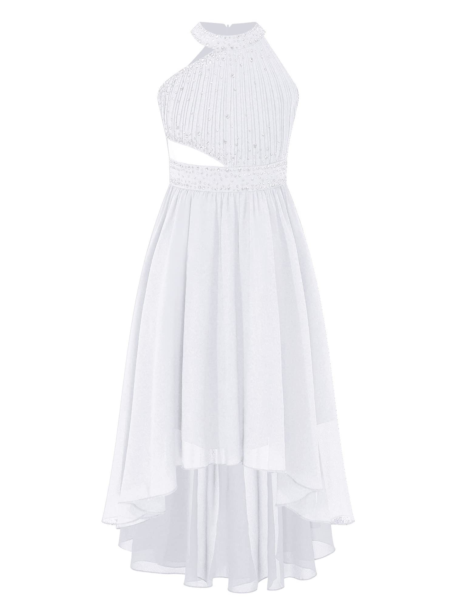 Alvivi Enfant Filles Robe De Mariage Demoiselle d'honneur Robe De Soirée Cérémonie Baptême Mousseline Robes De Baptême Communion Anniversaire 5-16 Ans