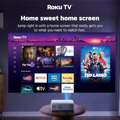 Aurzen Roku TV D1R Smart Portable Outdoor Projector with WiFi and Bluetooth - image 4