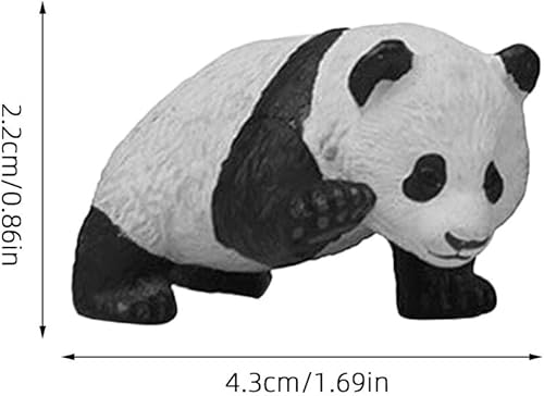 Decoración de invierno Panda hecho a mano, adorno de escritorio, decoración de invierno, 4 piezas, figuras de pastel de animales, adorable