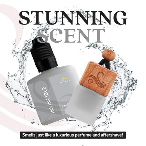 Image of Invcturs Inspired Gift Set Car Air Freshener for Men | Car Air Freshener with Vent Clip 38ml Gift Set | Odor Eliminator | Marine Citrus, Warm Woods, Grapefruit | Automotive Perfume Diffuser by Perfa