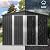 DWVO 7'x5' Large Metal Outdoor Storage Shed, Heavy Duty Tool Storage Sheds for Backyard Patio Lawn - Ideal for Bicycles, Garden Tools, and Lawn Equipment, Easy-to-Assemble, Dark Gray