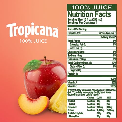 Image of Tropicana Pineapple Peach Mango 100% Juice, 24-pack, 10 fl oz bottles