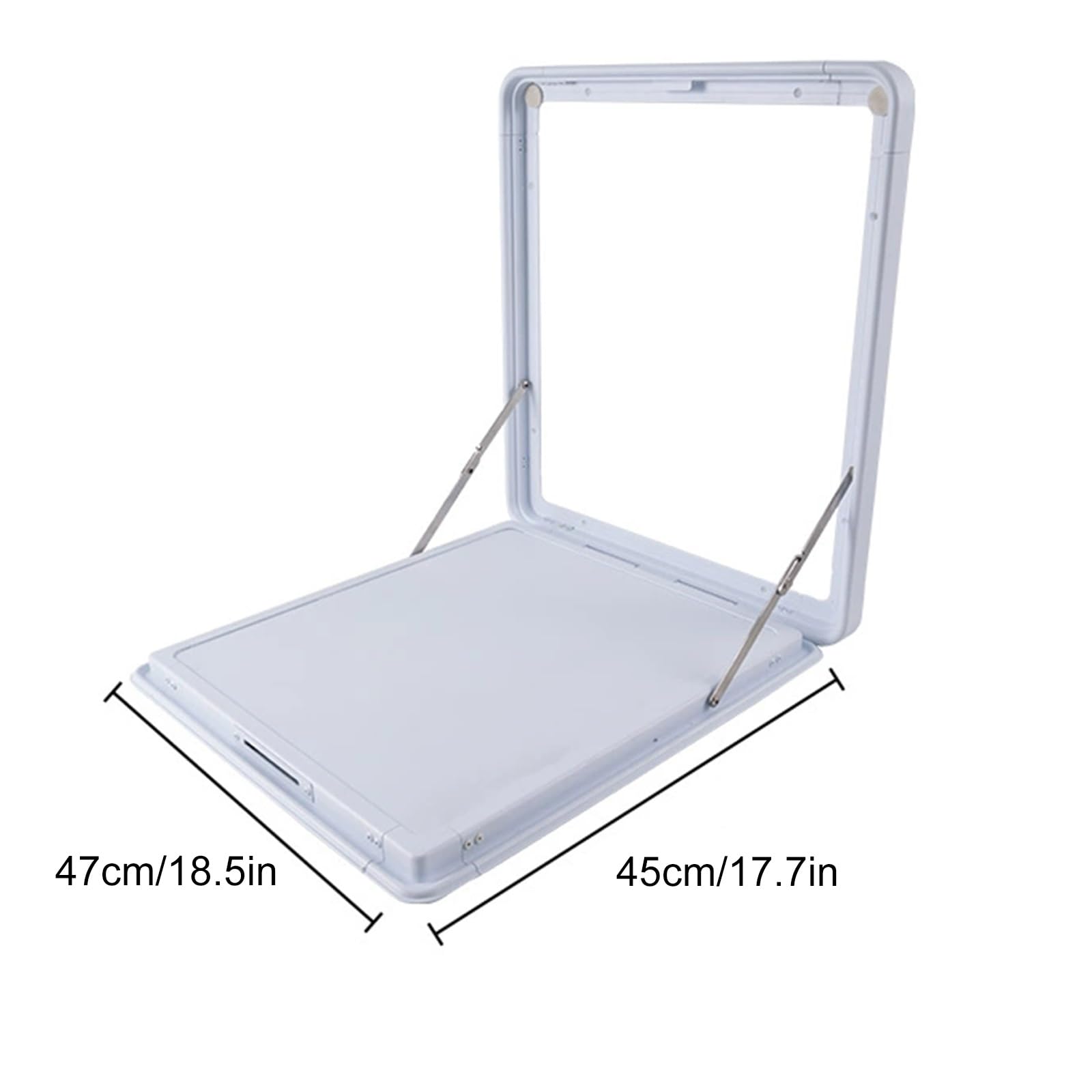 Aluminiowy składany stół do kampera - montowany na ścianie stół do jadalni dla kamperów i kamperów Maksymalne obciążenie 25 kg Idealny do użytku na zewnątrz Kompaktowy i przenośny (r: Bianco)
