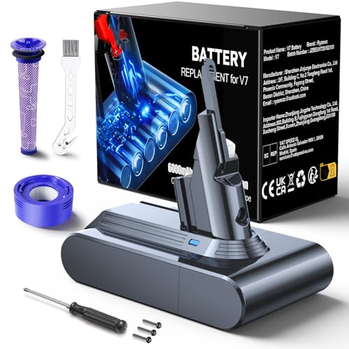6000mAh Batteria Compatibile con Dyson V7 Motorhead, Animal, Trigger, Total Clean, Motorhead PRO, SV11