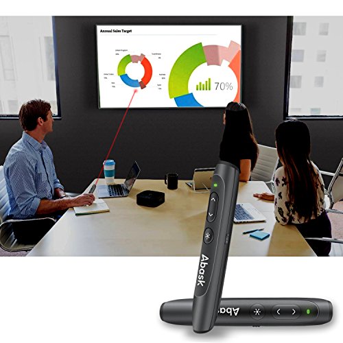 Wireless Presentatore,Abask 2.4GHz Mini USB