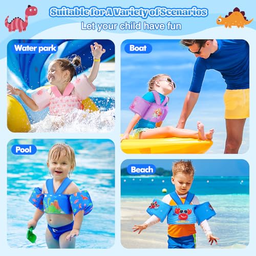 Image of MoKo Toddler Arm Floaties 20-50lbs, Swim Vest Water Wings for Kids Pool