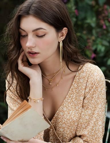 Long Dangle Earrings for Women – Elegant Dainty Tassel 18K Gold Plated Earrings for Womens in Prom Lightweight and Hypoallergenic Dangling Gold Earings for Women and Teens2