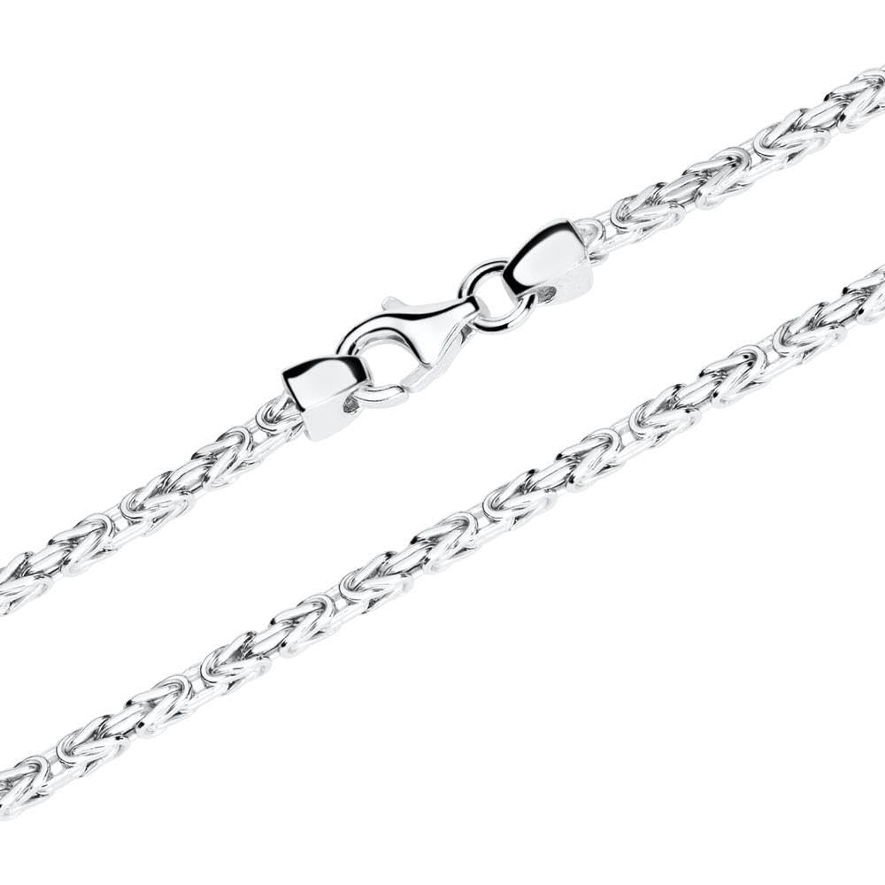 Rhodinierte Silberkette: Königskette 2mm aus 925 Silber JEWLIX