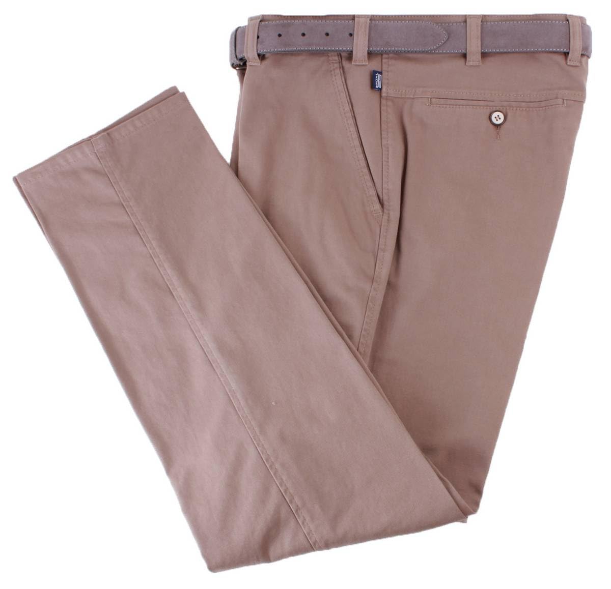 Bruhl Men's Putty Brown Catania B Smart Casual Trousers - W36 L32