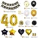 MMTX 40 Globos Cumpleaños Decoracione oro negro, Happy Birthday cumpleaños, Pompones de...