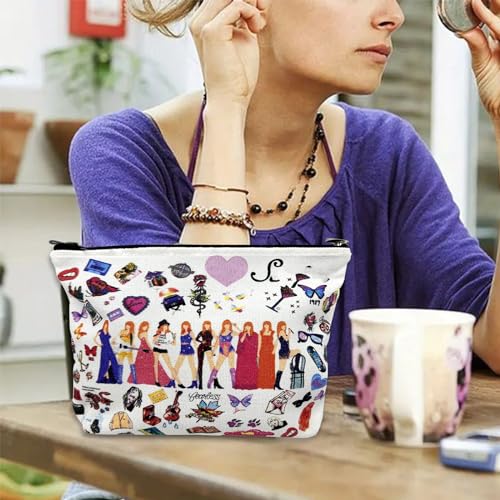 Gpurplebud Cosmetic Bag, Multicolour Music Inspired Design, Waterproof Polyester, Perfect for Daily Use Travel, Storage of Cosmetics - Image 4