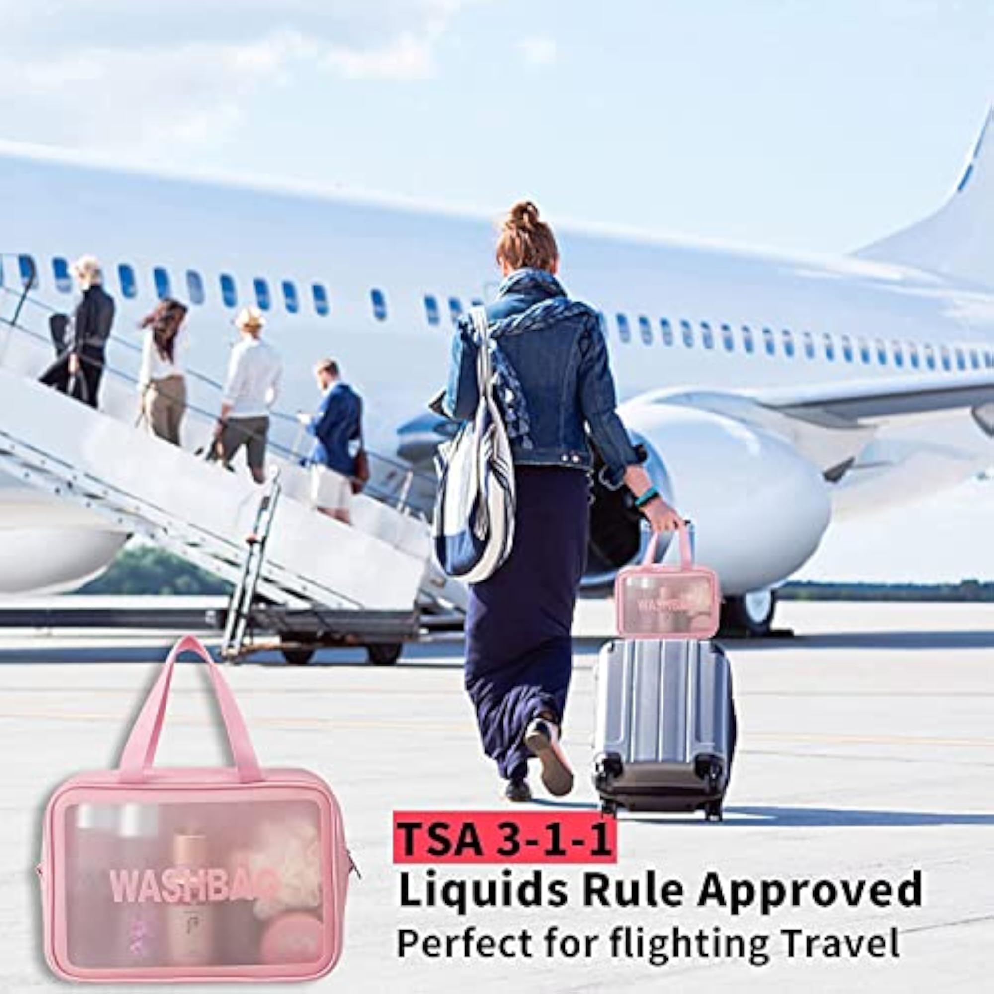 Portable Waterproof Makeup Bag Set, Travel Organizer