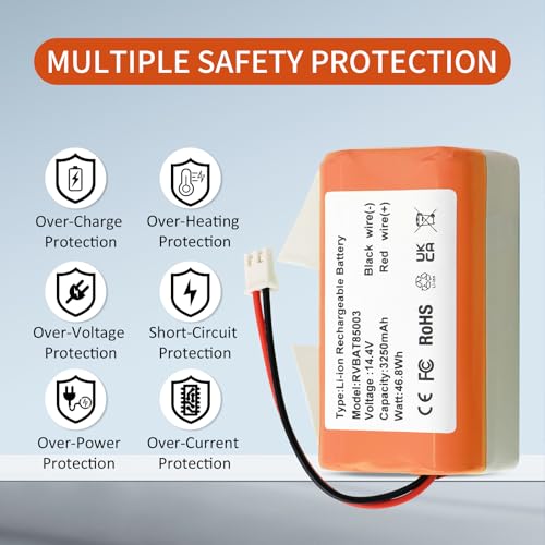 Image of Replacement for Shark Ninja Robot Vacuum Battery Pack RVBAT85005 RVBAT85004 | UR2360EEUS UR250BEXUS RV2600WA EZ RV990 RV991 RV910S RV911AE RV912S RV913S RV915S RV2310DDUS RV2320EDUS RV2303CDUS RV230BEDUS