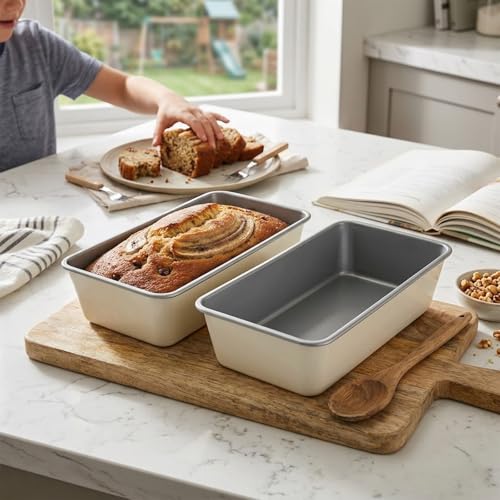 2 Pack 9x5 Inch Loaf Pan, Heavy Duty Nonstick Bread Pans for Baking - Image 3