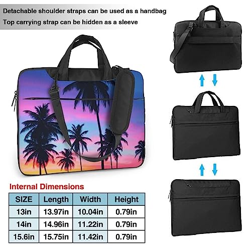 Housse ordinateur portable imprimé palmiers fine contre l'encombrement - 3