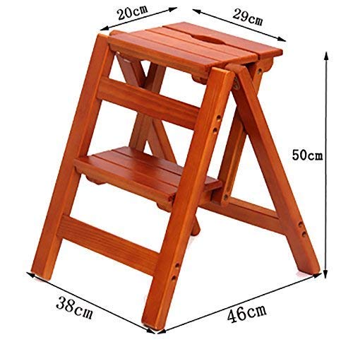 Échelle de chambre multifonctionnelle et marchepied en bois pliant