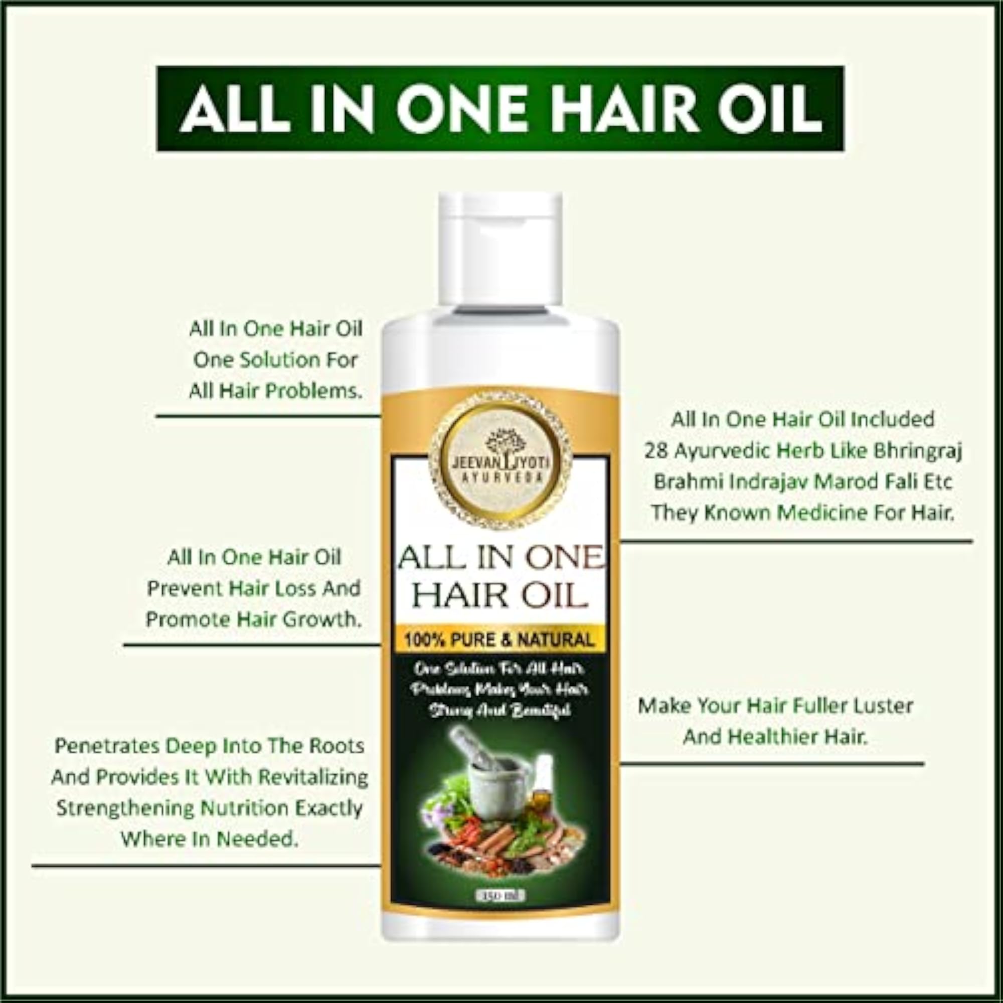 All In One Hair Oil for Unisex Hair Problems