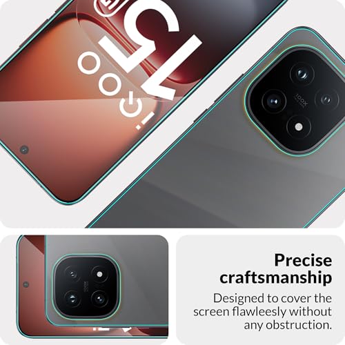 Image of ArmourPro Tempered Glass for iQOO 15 with Back Clear Membrane Guard, Edge to Edge Screen Protector, Anti-Bubble, Anti-Fingerprint, Oil Resistant, Installation Kit | Black