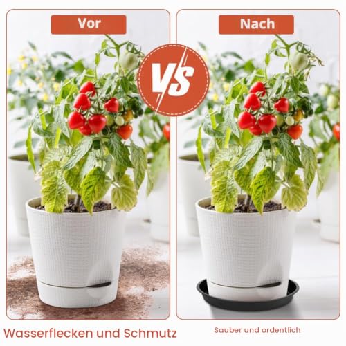vsshe 5 Stück Blumentopf Untersetzer, Untersetzer für Blumentöpfe, Blumentopfmatte, Kunststoff Blumenuntersetzer Rund aus Ø 40 cm… – Ansicht 4
