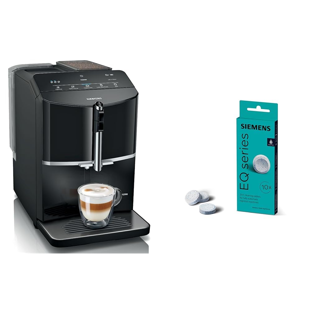 Siemens Kaffeevollautomat EQ300 TF301E19 & Reinigungstabletten TZ80001A